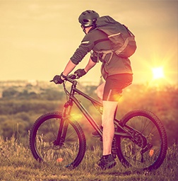 Man riding a bike